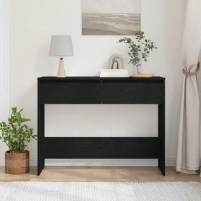 Mesa Console de Carvalho Preto vidaXL - 100x35x76.5 cm - Madeira de en