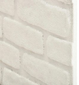 Painéis de parede 3D c/ design tijolos branco 10 pcs EPS