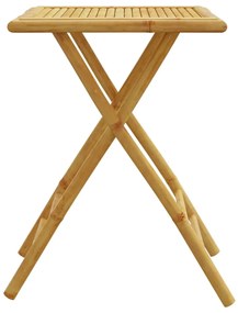 Mesa de jardim dobrável 55x55x75 cm bambu