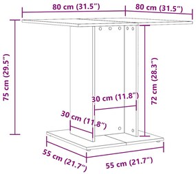 Mesa de jantar derivados de madeira cinzento cimento