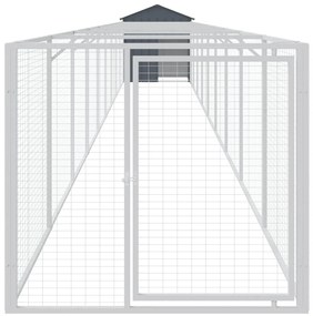 Casota para cães com telhado aço galvanizado antracite