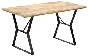 Mesa de jantar madeira de mangueira maciça 140x80x76 cm