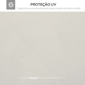 Toldo de Substituição 3x3m para Pérgolas (ESTRUTURA NÃO INCLUIDA) Toldo de Substituição de Pérgolas de Jardim Creme