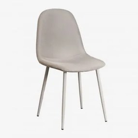 Pacote de 4 cadeiras de jantar Glamm Deluxe Toupeira Claro & Linho - Sklum