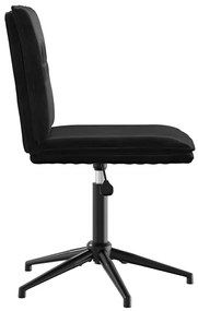 Cadeiras de jantar 6 pcs veludo preto