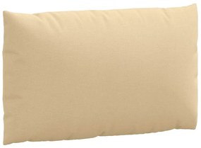 Almofadões de paletes 3 pcs mesclado tecido bege
