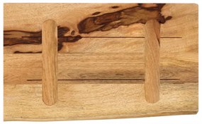 Tampo de mesa borda viva 60x20x3,8 cm mangueira áspera maciça