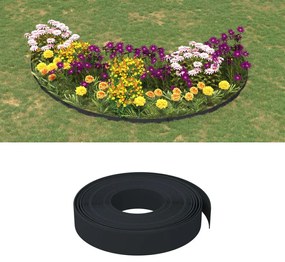 Bordas de jardim 2 pcs 10 m 10 cm polietileno preto
