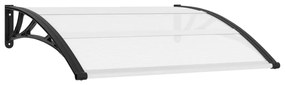 144813 vidaXL Toldo para porta 120x80 cm PC preto e transparente