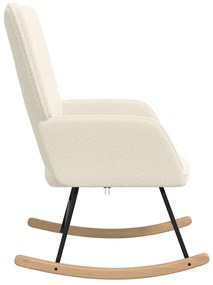 Cadeira Relaxante vidaXL Creme em Tecido Laço de Lã