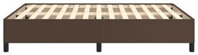 Estrutura de cama 140x190 cm couro artificial castanho