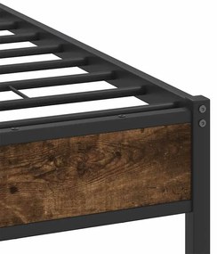 Estrutura cama s/ colchão derivados de madeira carvalho fumado