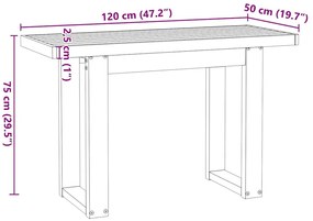 Secretária NOAIN com pernas forma U 120x50x75 cm pinho maciço