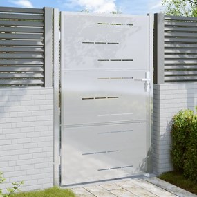 Portão de jardim 100x125 cm aço inoxidável