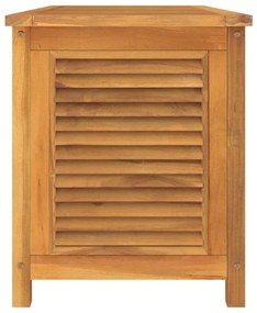 Caixa de arrumação p/ jardim com saco 114x50x58 cm teca maciça