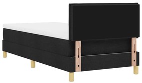 Cama Box com Colchão Preta 80x200 cm Tecido