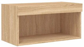 Móvel de TV com luzes LED 60x30x30 cm carvalho sonoma