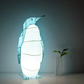 Emperor Penguin - DIY Colour Paperlamp - Cotton White