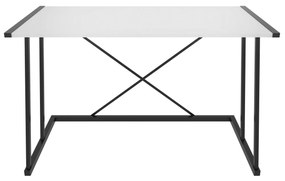 Secretária de Estudo Adelaide - Preto e Branco - 114cm x 60cm x 75cm