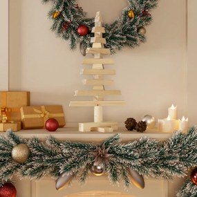 vidaXL Árvore de Natal decorativa 60 cm madeira de pinho maciça
