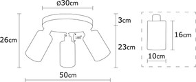 Candeeiro de Teto Balcova – Prateado – Diâmetro 50 cm x Altura 26 cm
