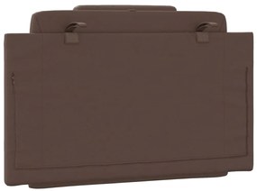 Almofadão de cabeceira 80 cm couro artificial castanho