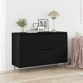 Buffet vidaXL Madeira de Carvalho Preto 101,5x35x70 cm
