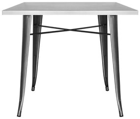 Mesa Torix Quadrada 70 cm - Cinza metalizado