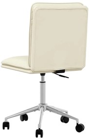 Cadeira de jantar couro artificial cor creme