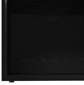Estantes 3 pcs Carvalho Preto 36x30x143 cm Madeira engenheirada