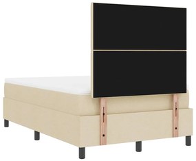 Cama Box com Colchão Creme 120x200 cm Tecido