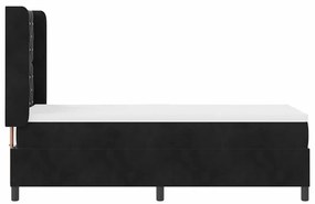 Cama Box com Colchão Preta 80x200 cm Veludo