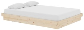 Estrutura de cama 140x200 cm madeira maciça