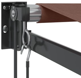 Toldo retrátil automático 500x300 cm castanho