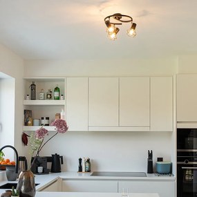 Projetores Art Deco preto ajustável 3 luzes - Mosh