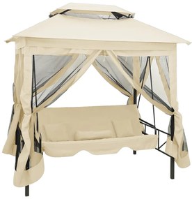 Gazebo com baloiço conversível branco nata