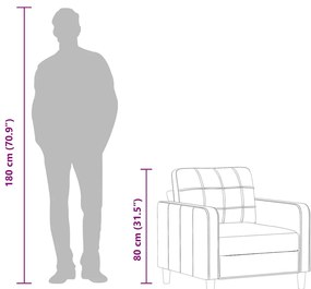 Poltrona 60 cm tecido cinzento-escuro