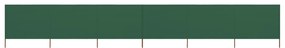 vidaXL Para-vento com 6 painéis em tecido 800x120 cm verde