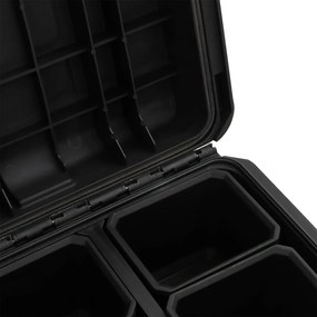 Mala de viagem portátil 56,5x34x16 cm PP preto