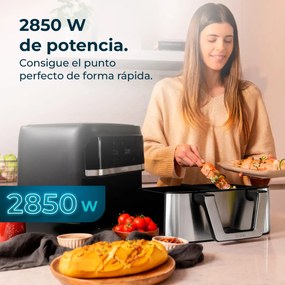 Fritadeira dietética digital Cecofry Dual 9000 compacta sem óleo de 9 L de capacidade