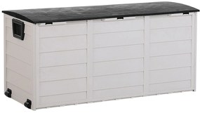 Caixa para exterior creme e preto 112 x 50 cm LOCARNO Beliani