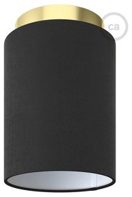 Fermaluce Glam with Cylinder Lampshade Ø 15cm h18cm metal finish wall or ceiling flush light