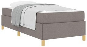 Cama Box Outros Taupe e Branco 90 x 190 cm tecido