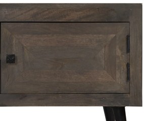 Móvel de TV em madeira de mangueira maciça 140x30x45 cm