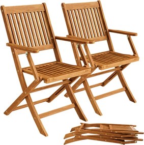 Conjunto de 2 cadeiras de jardim Sydney em acácia com certificação FSC