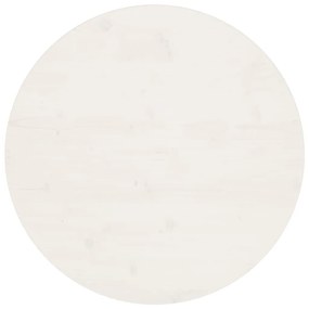 vidaXL Tampo de mesa pinho maciço Ø70x2,5 cm branco
