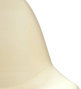 Bancos de bar 2 pcs tecido cor creme