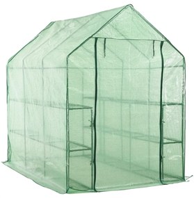 vidaXL Estufa com 12 prateleiras 143x214x196 cm aço