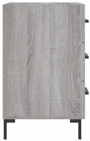 Mesa de cabeceira 40x40x66 cm derivados madeira cinzento sonoma