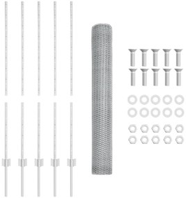 Postes de Cerca 10 pcs U-Channel 120 cm Aço Galvanizado